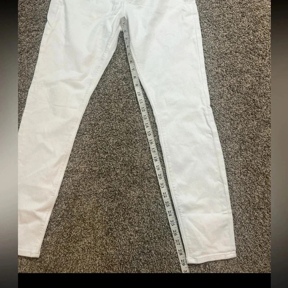 Express White Jeans Legging Ankle skinny style Mia Midi rise stretch size 10 - Picture 7 of 7